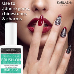 Karlash used on silk and fiberglass wraps illustrating nail repair strength and flexible finish