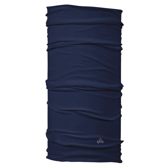 Karma navy microfiber texture close-up highlights soft, breathable weave