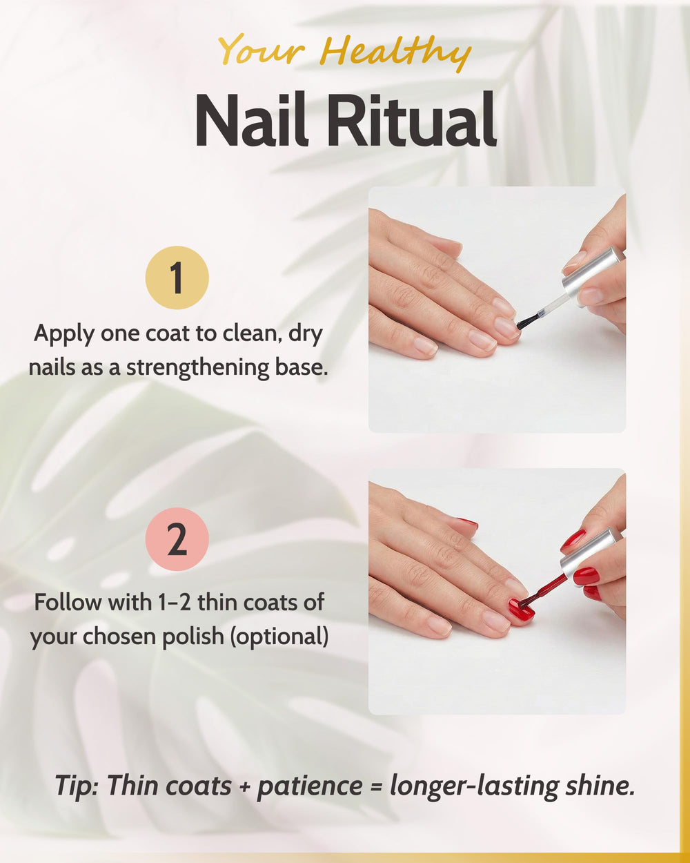 karma organic before and after strengthening showing improved nail resilience