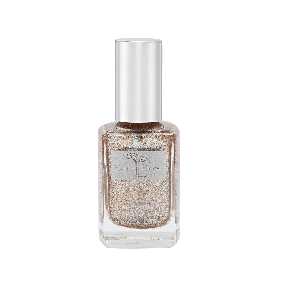 Karma Organic front bottle showing Champagne Toast shade and eco packaging benefit