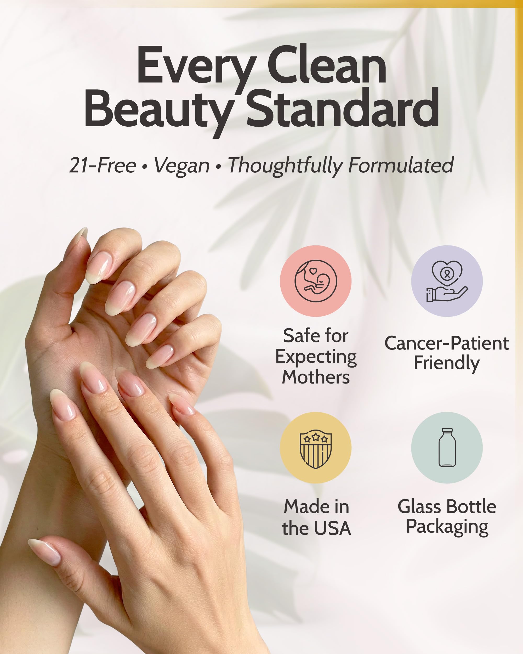 karma organic clear shine on a manicured nail for glossy protective finish