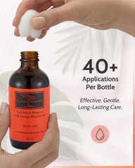 karma organic cotton pad removal depicts effective glitter and dark polish lift
