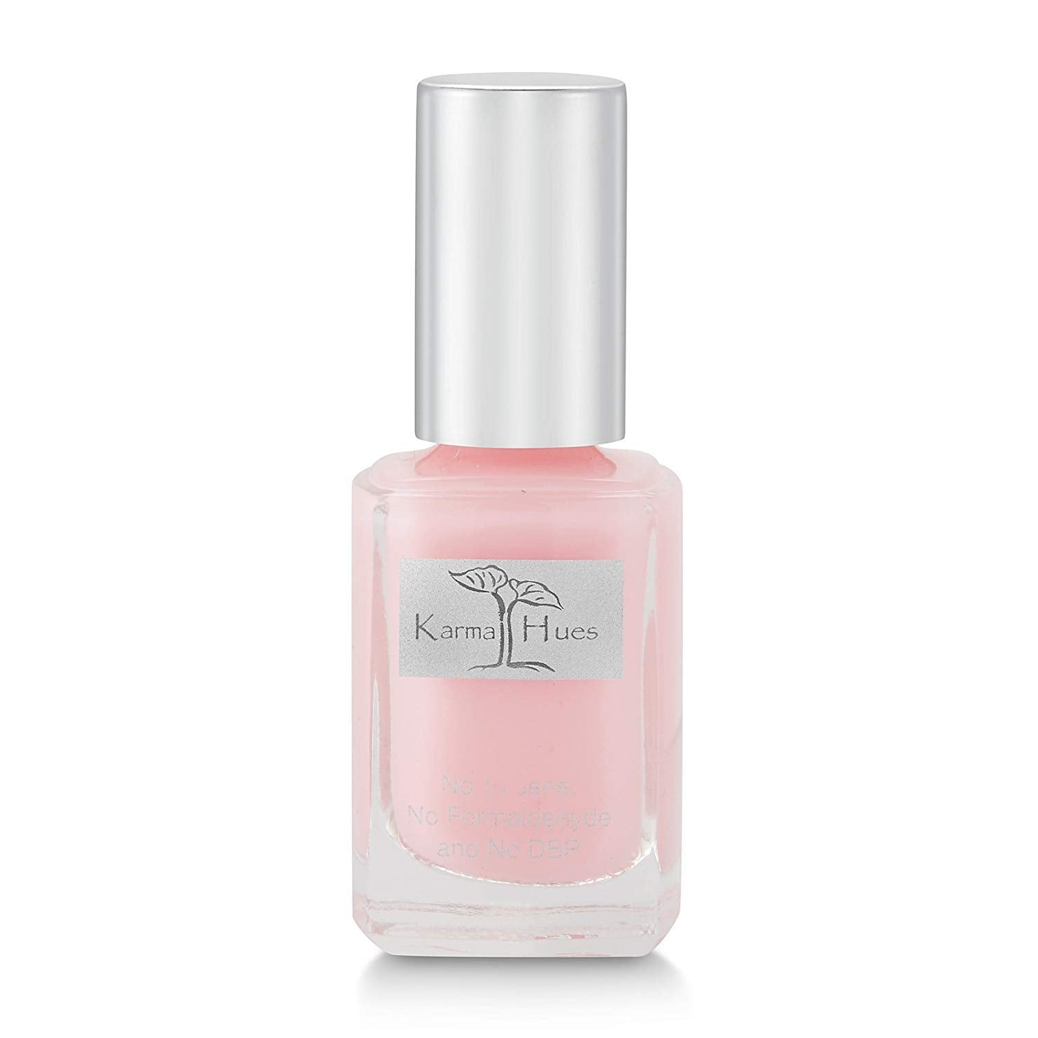 karma organic front bottle showing elegant glass and color, clear eco packaging benefit