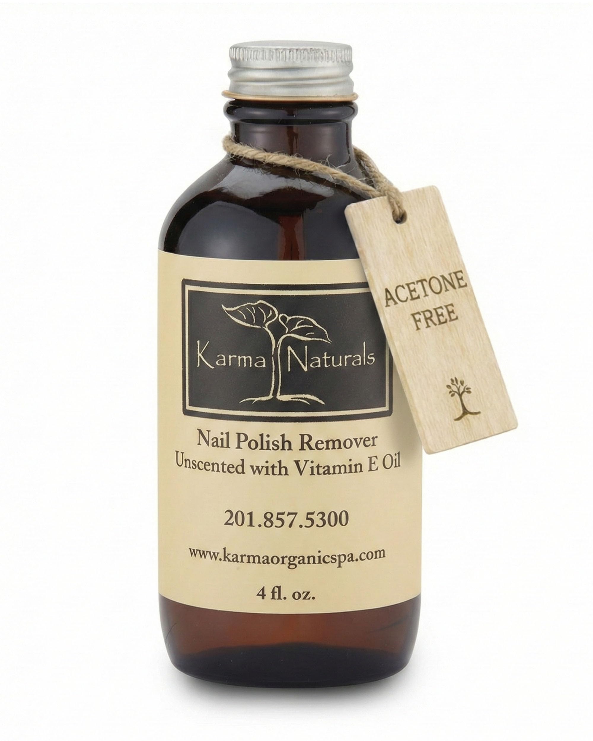 karma organic front bottle showing unscented remover, gentle formula benefit