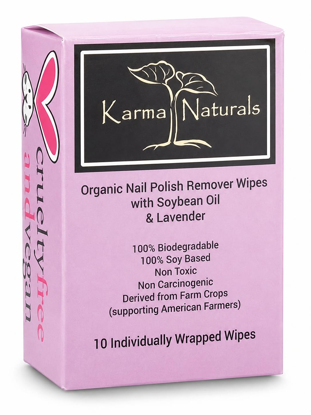 Karma Organic front packet showing branding and travel-ready design for convenience