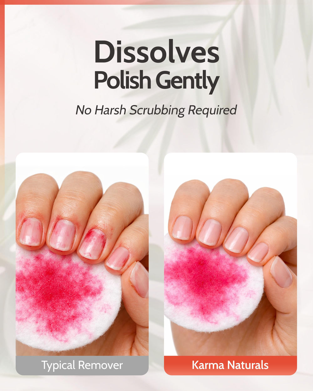 karma organic glossy nails after image displays hydrated, healthy-looking nails