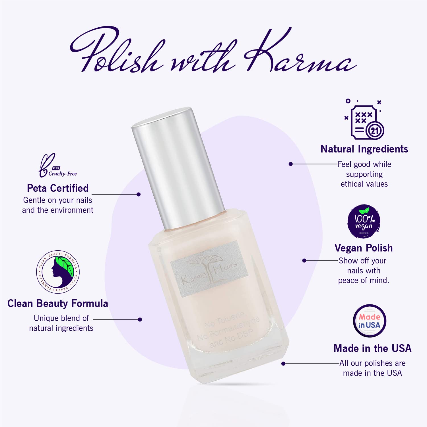 karma organic brush stroke displaying smooth application for even coverage