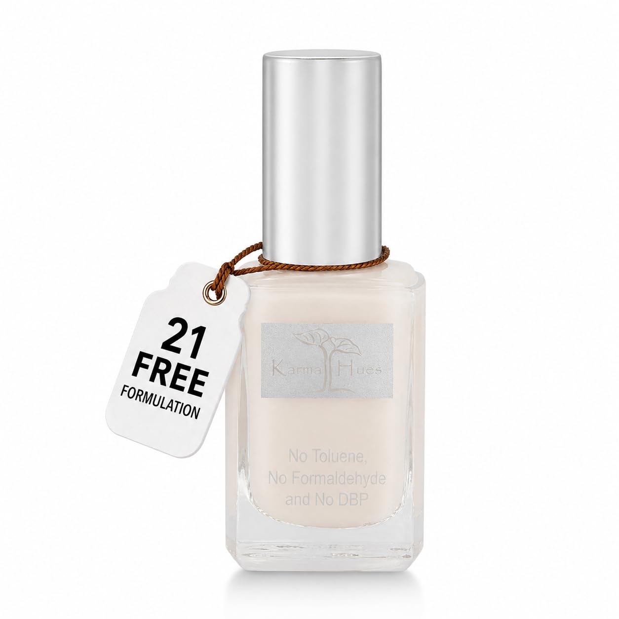 karma organic front bottle showing elegant shade and eco packaging benefit