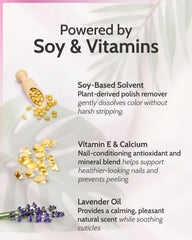 Karma Organic ingredients label showcasing soy-based and lavender oil clean-beauty benefits