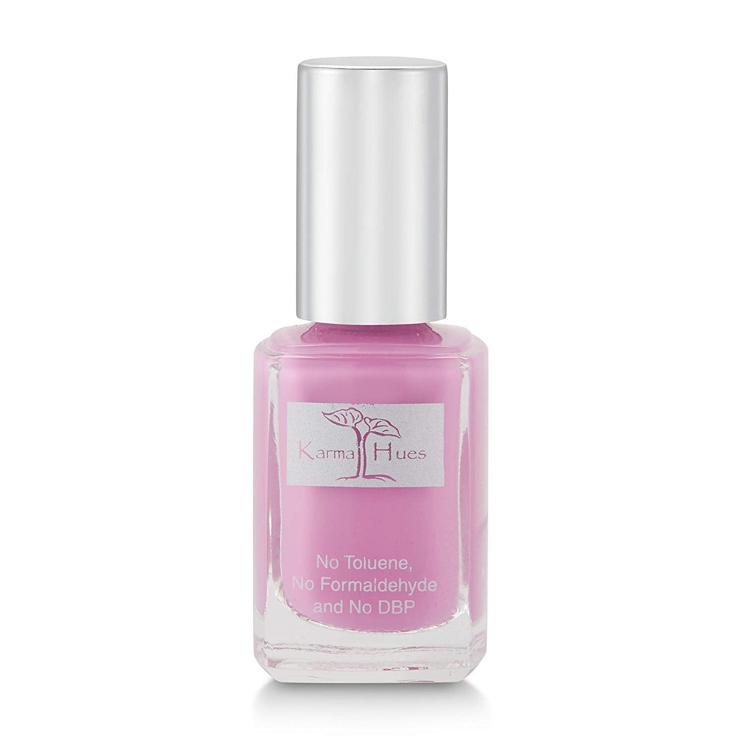 karma organic front packaging showing Lala Lilac color and glass bottle benefit visible branding
