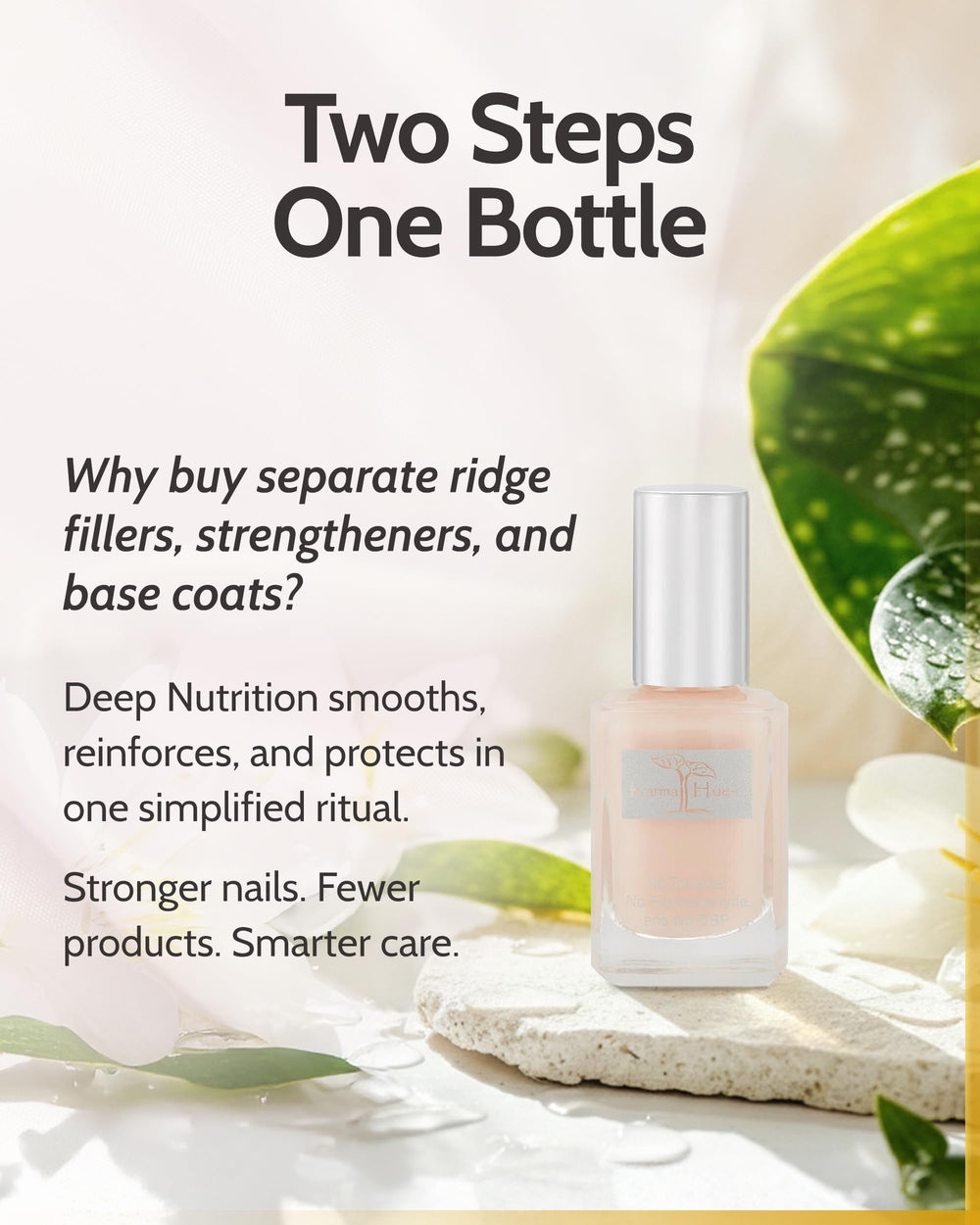 karma organic ridge filling demo showing smoother nail surface and improved polish laydown