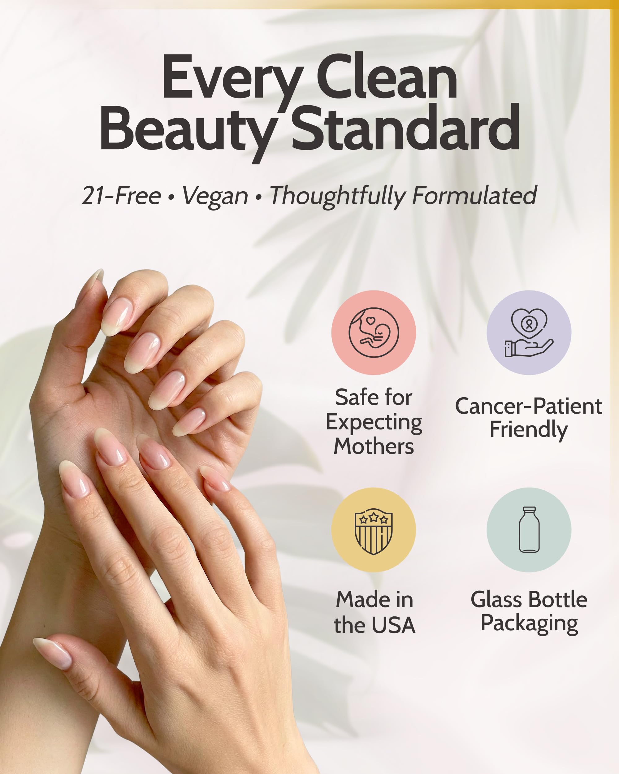 karma organic clear polish swirl highlighting glossy, fast-drying finish benefit