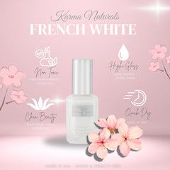 karma organic texture swatch showing opaque French white coverage benefit