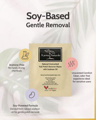 karma organic wipe texture close-up highlighting soft fiber and gentle removal