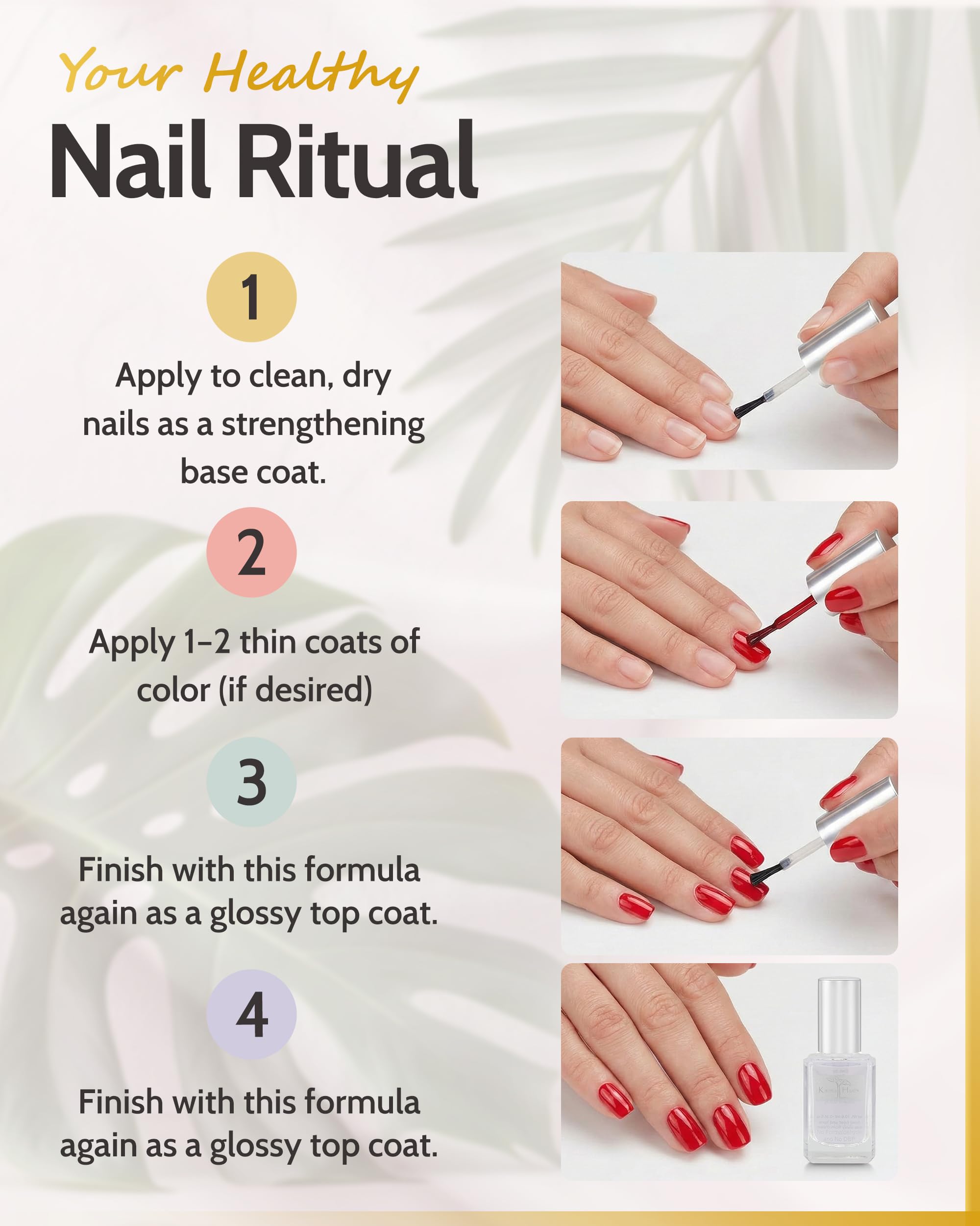 karma organic before-and-after nails showing improved shine and reduced chipping benefit