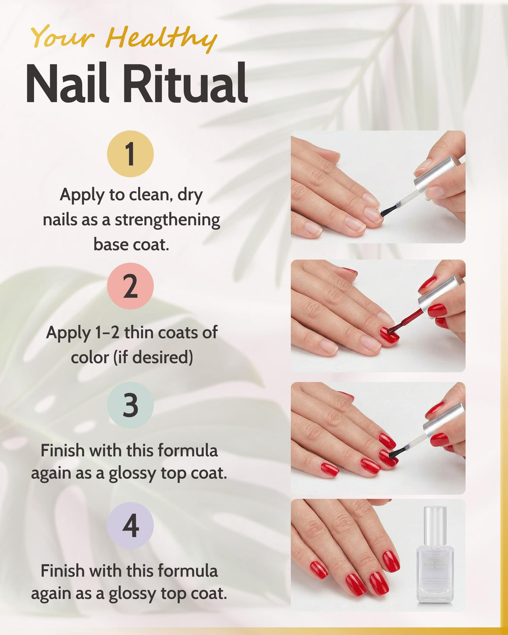 karma organic before-and-after nails showing improved shine and reduced chipping benefit