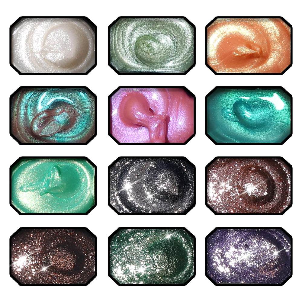 Karroy brush detail with painted strokes illustrating fine-line control for intricate nail art