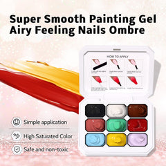 Karroy cured ombre nail detail highlighting seamless gradient and glossy finish