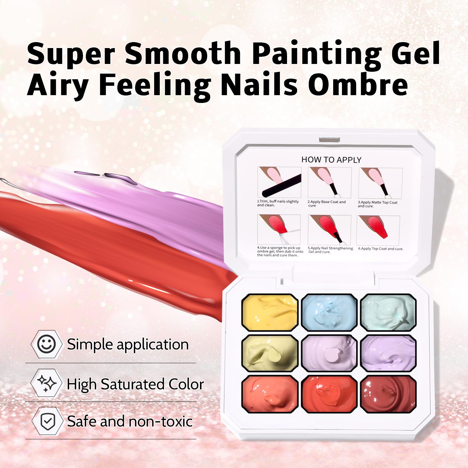 Karroy floral brush stroke detail displaying precise painting and vibrant color