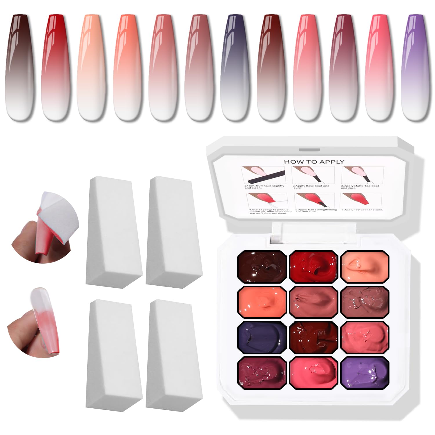Karroy front packaging showing 12 gel colors and quick benefit