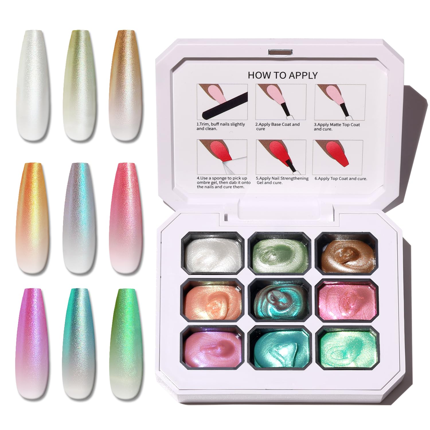Karroy front packaging bottle set showing nine vibrant colors and compact kit benefits