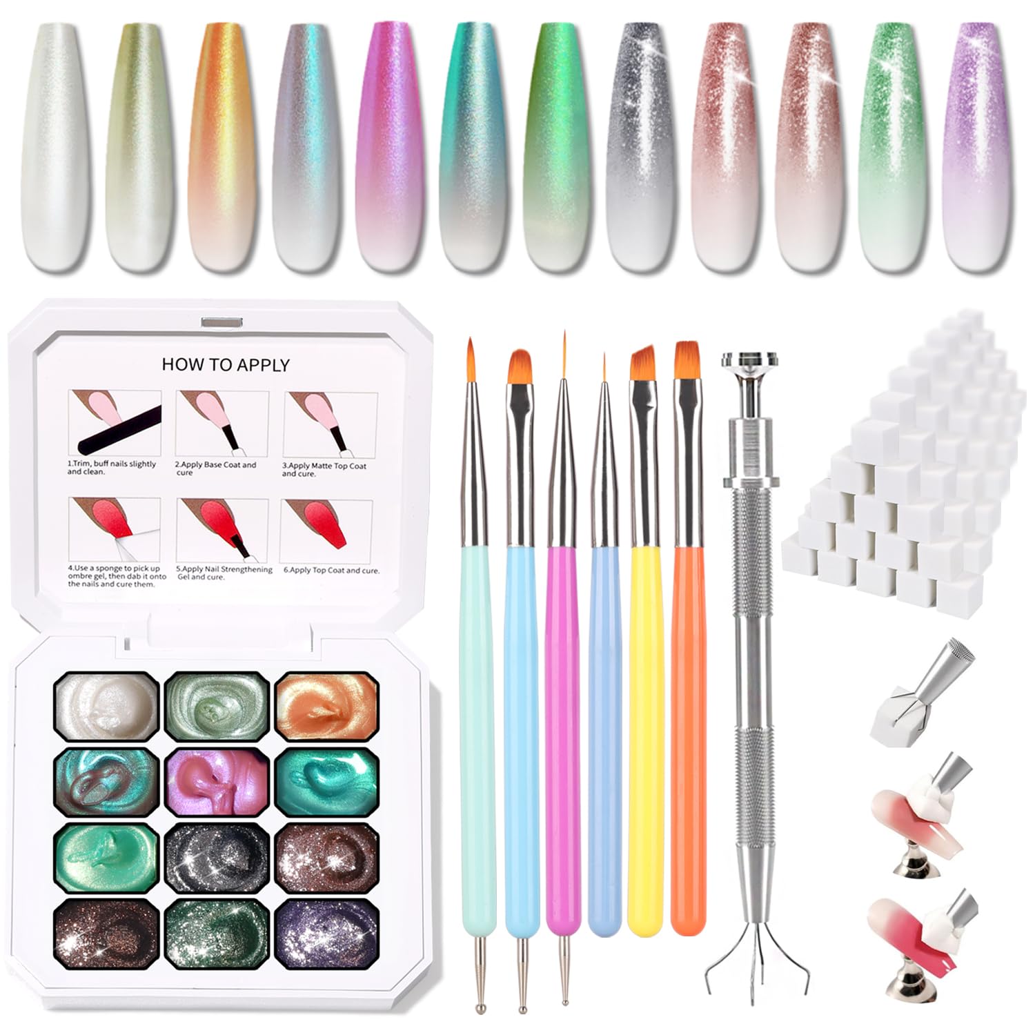 Karroy front packaging showing 12-color ombre gel set and gifting appeal