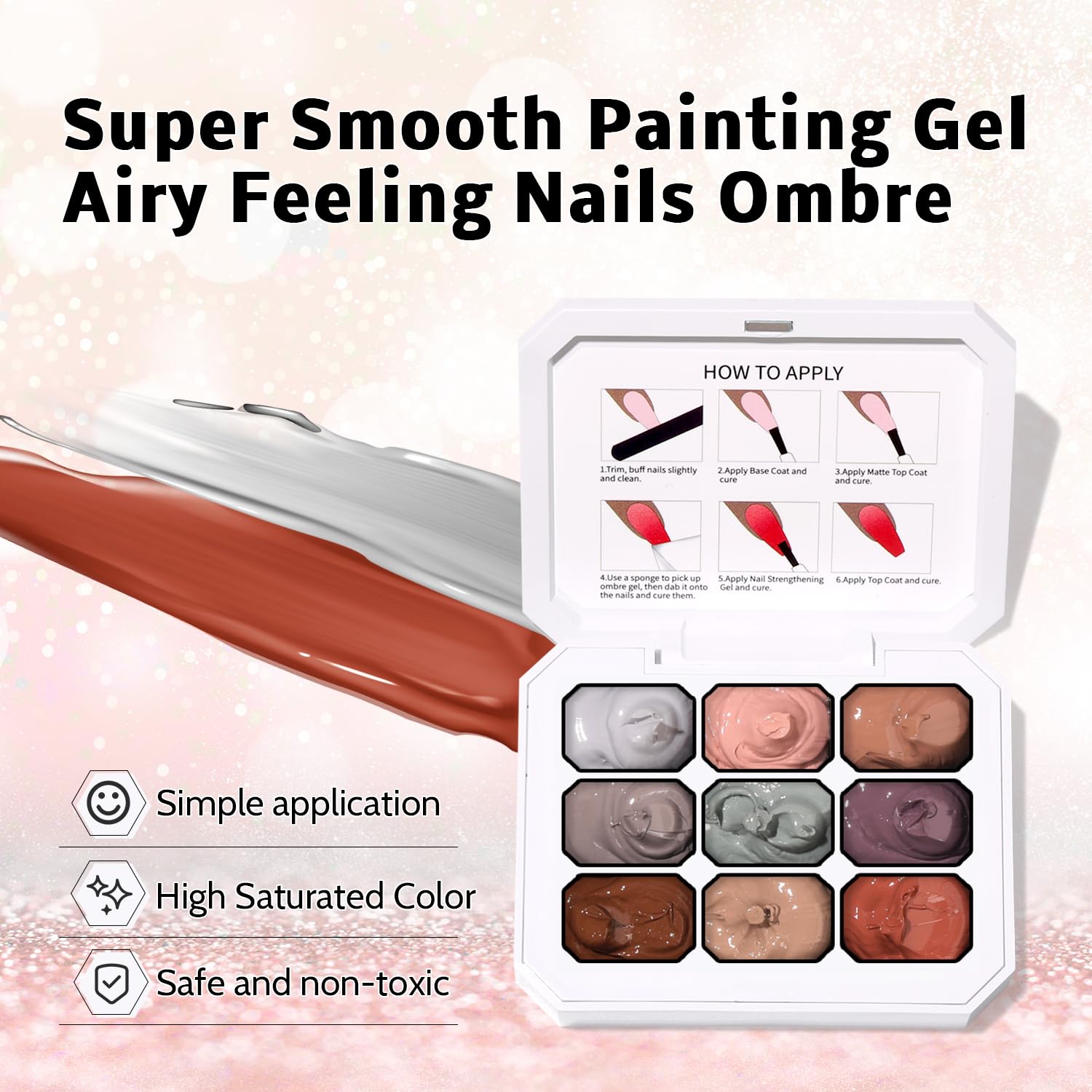 Karroy gradient French nail example showcasing seamless color blend