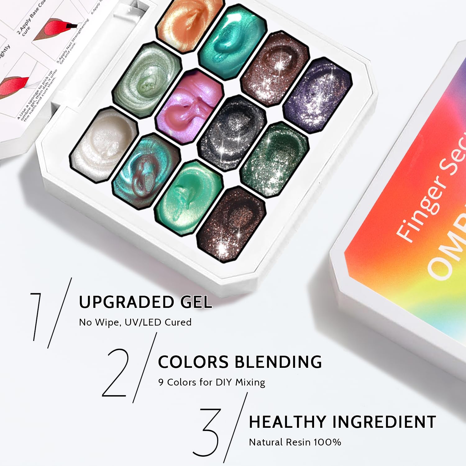 Karroy nail with chrome finish demonstrating reflective aurora effect for striking shine