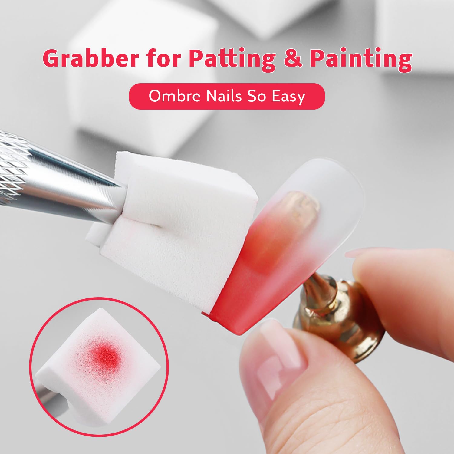 Karroy nails in use on model demonstrating salon-style ombre and floral art