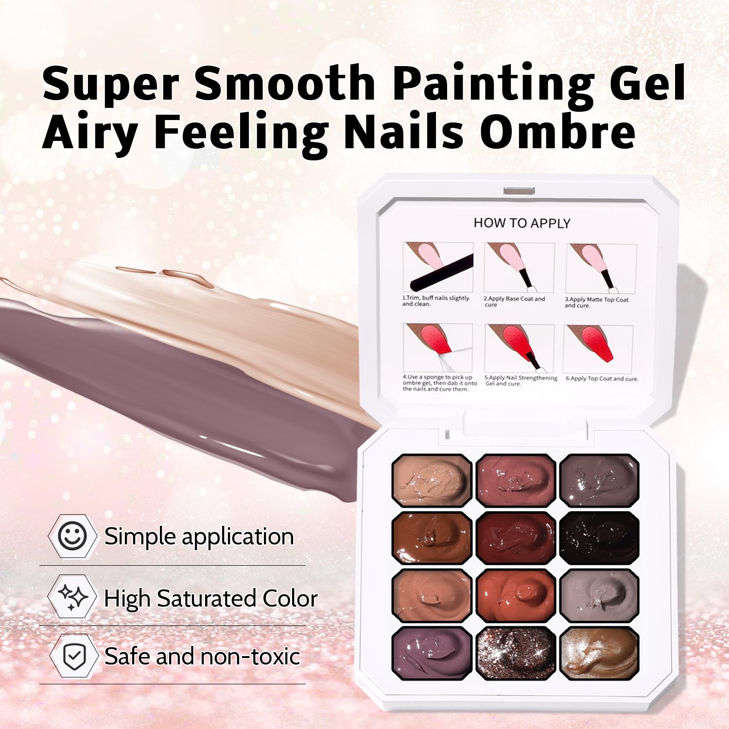 Karroy sponge dabbing on nail demonstrating simple ombre technique