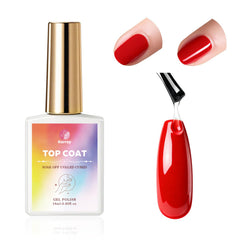 Karroy top coat bottle front view showing sleek chrome-like design and lasting shine