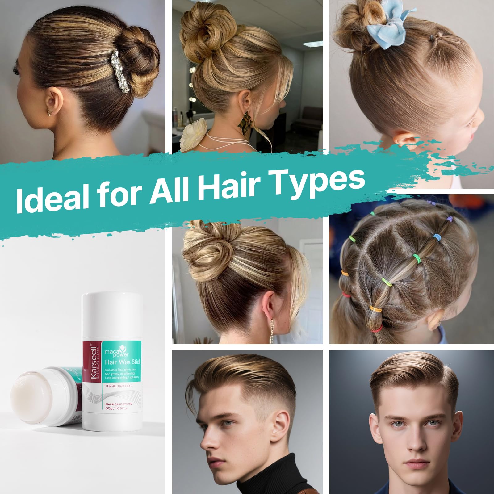 Karseell application on hair strands demonstrating precise styling and immediate flyaway control