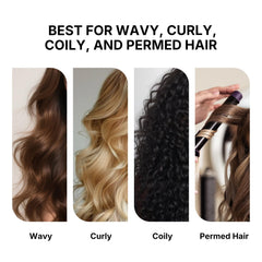 Karseell before and after curl transformation showing frizz control benefits