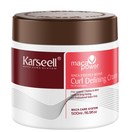 Karseell front jar showing product packaging and easy scoop for styling
