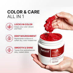 Karseell mask cream consistency demonstrating rich pigment and conditioning