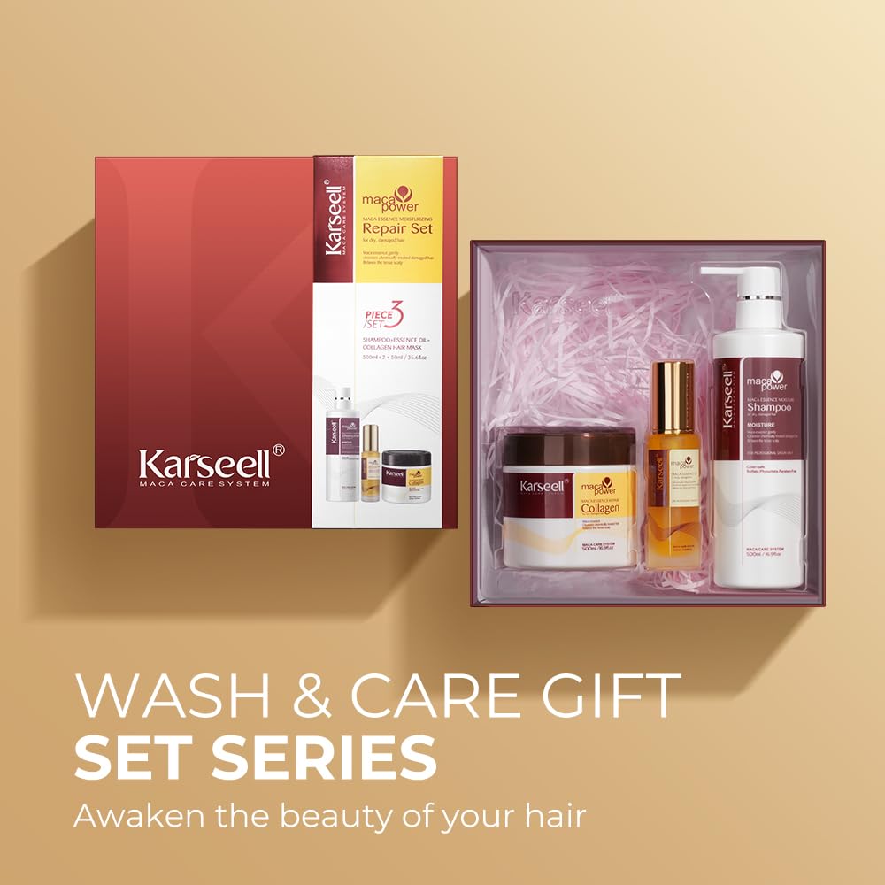 Karseell collagen mask texture close-up showing creamy repair for dry hair