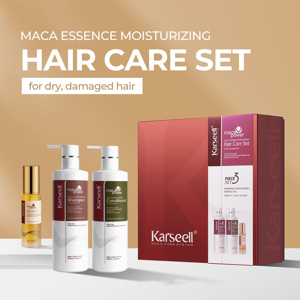 Karseell shampoo label close-up highlighting gentle, hydrating formula