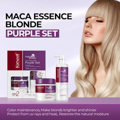 Karseell shampoo close-up texture demonstrating rich purple lather for neutralizing brass