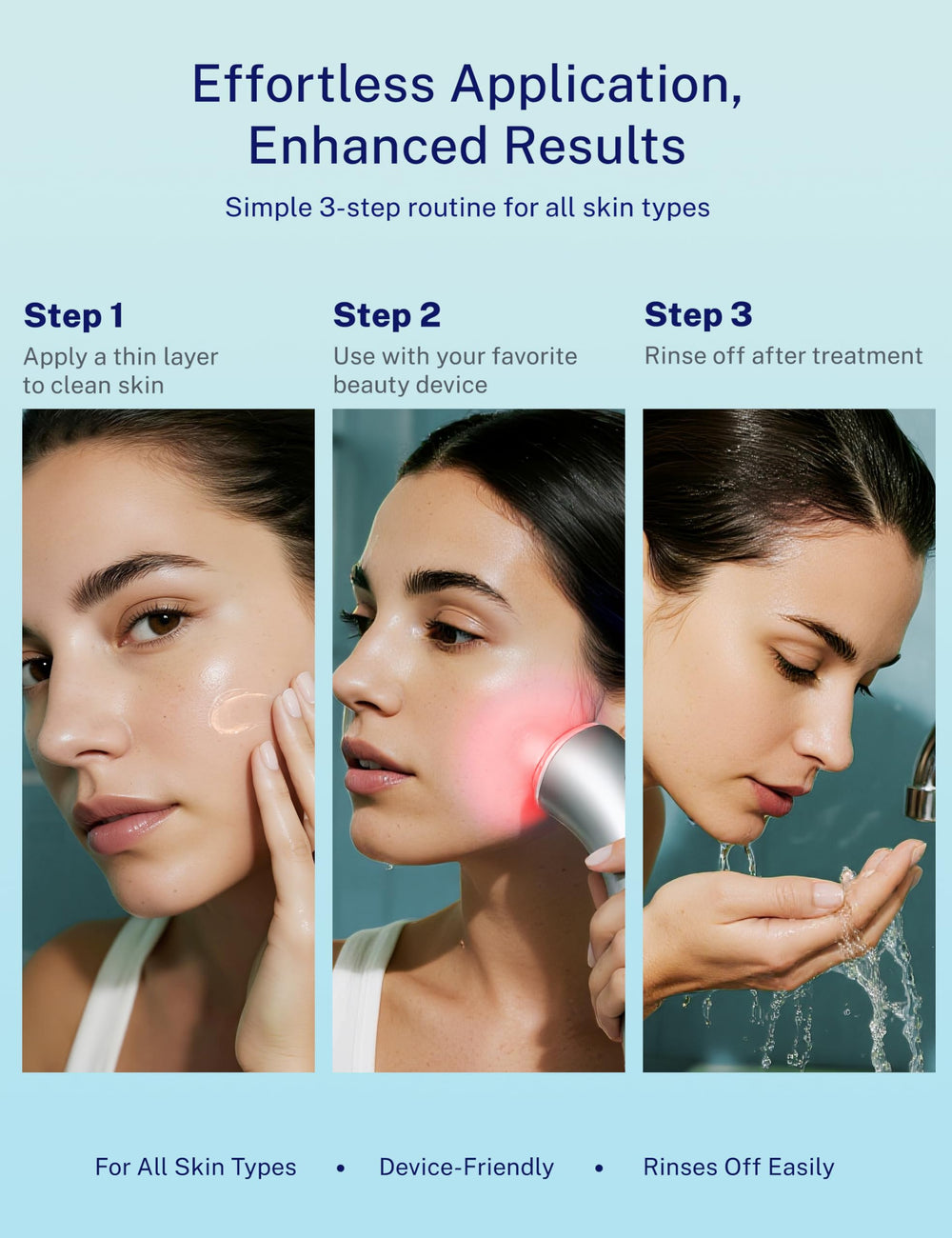 KARUNO gel on bathroom vanity suggesting easy at-home professional results