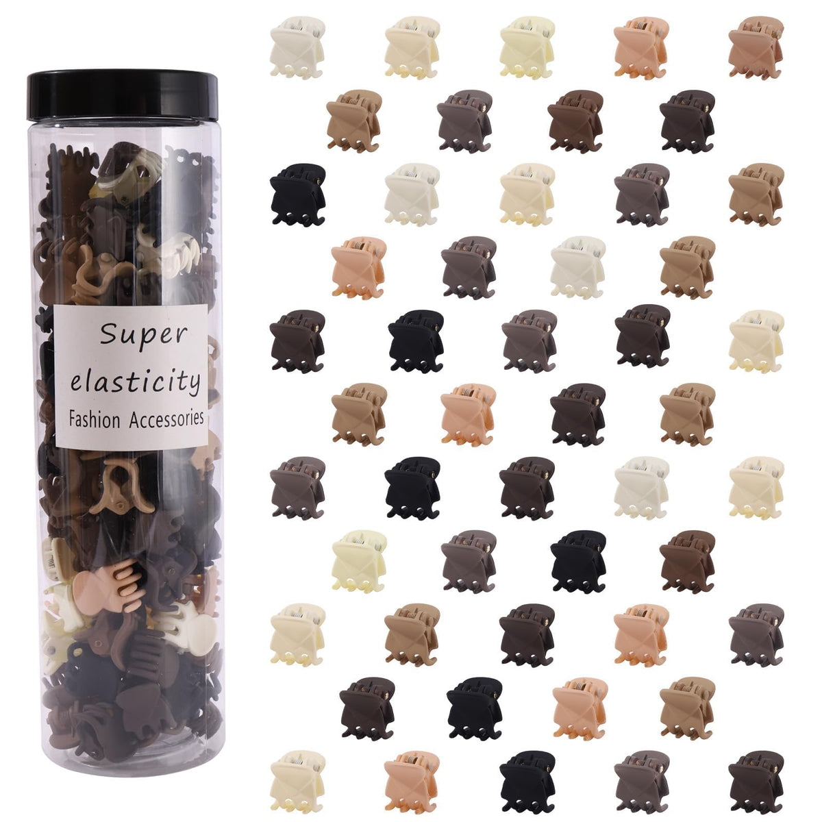 Kasmena front packaging showing 100 matte mini clips and convenience