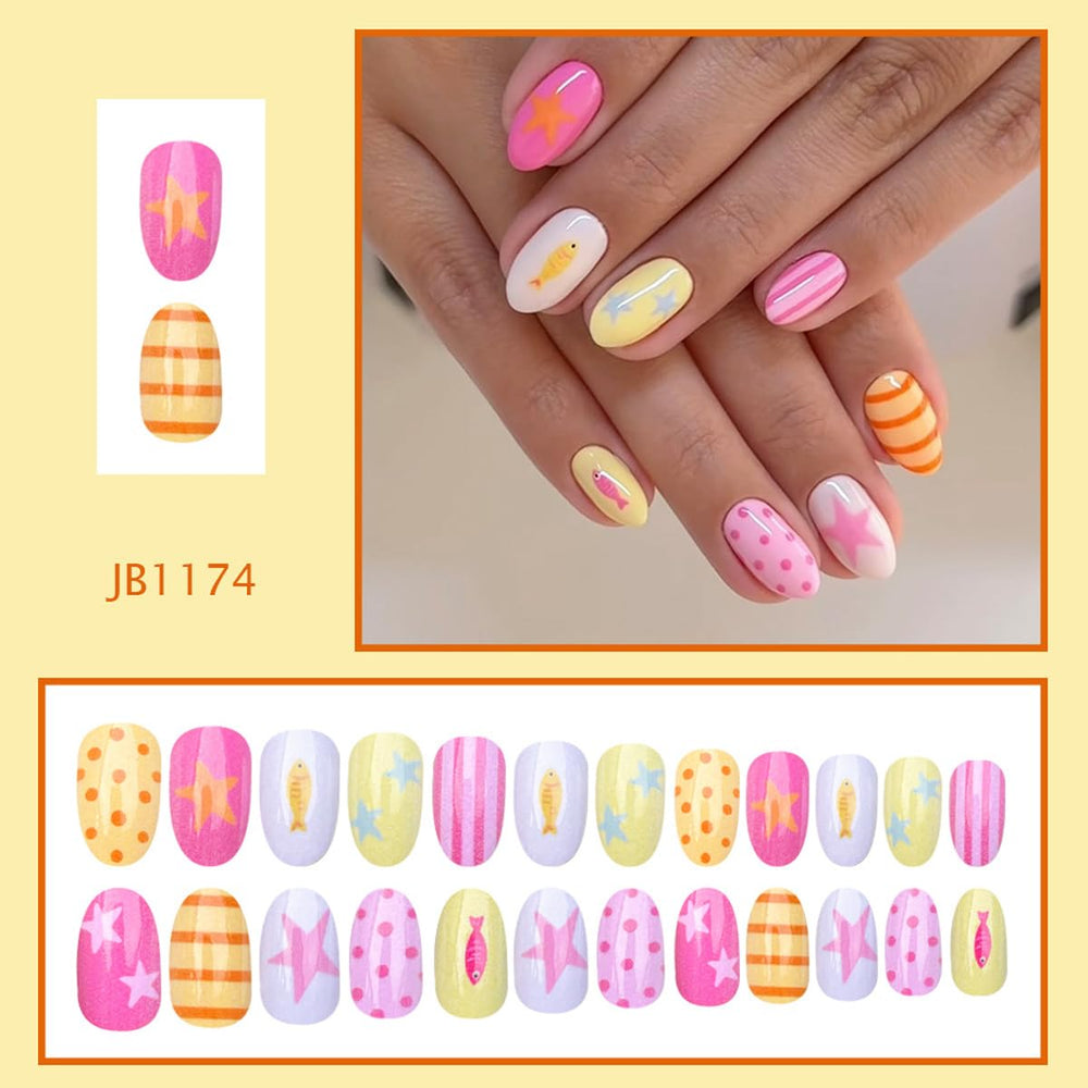 KASOICRA close-up of starfish and polka-dot design for playful summer style