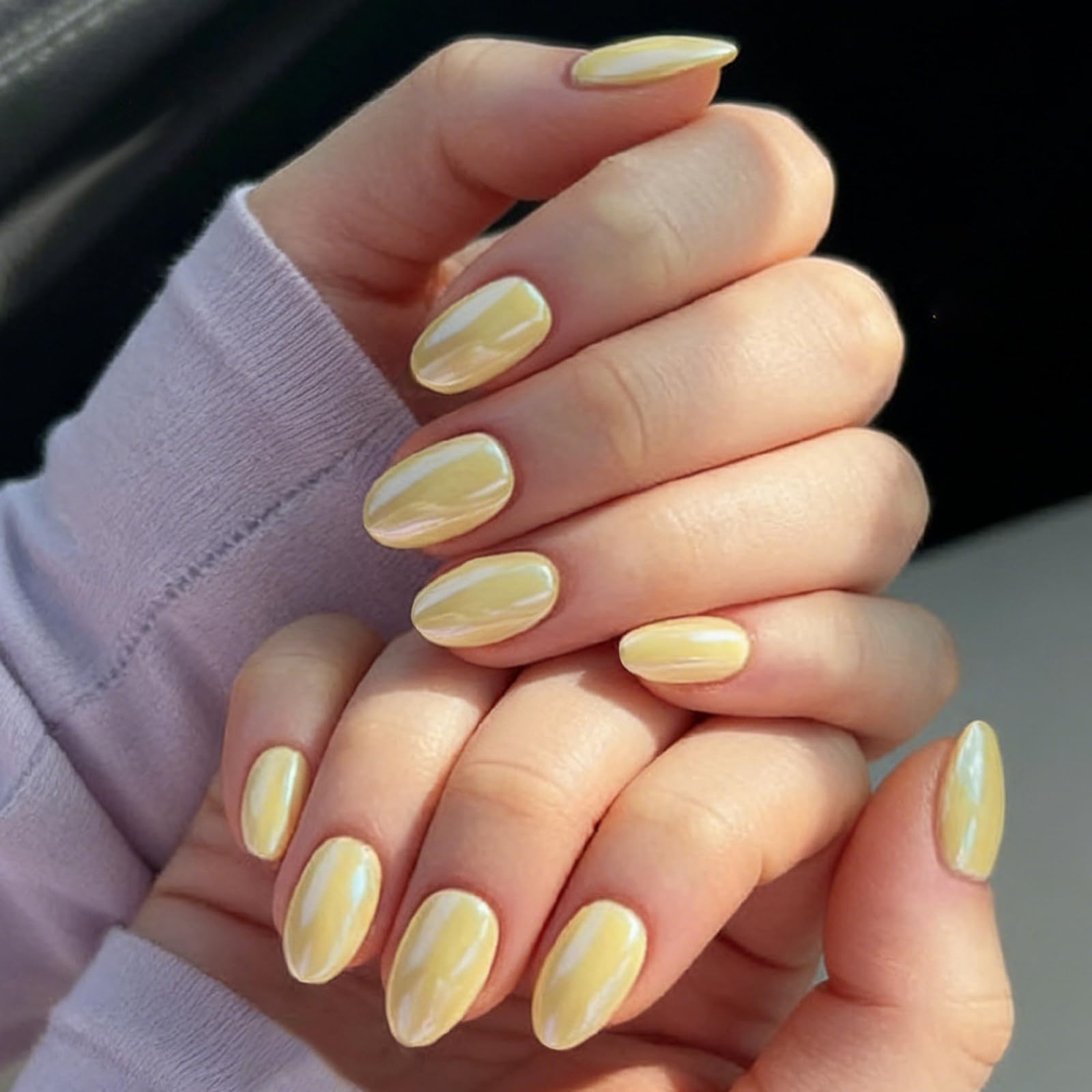 KASOICRA front packaging showing yellow chrome nails and kit components for instant manicure