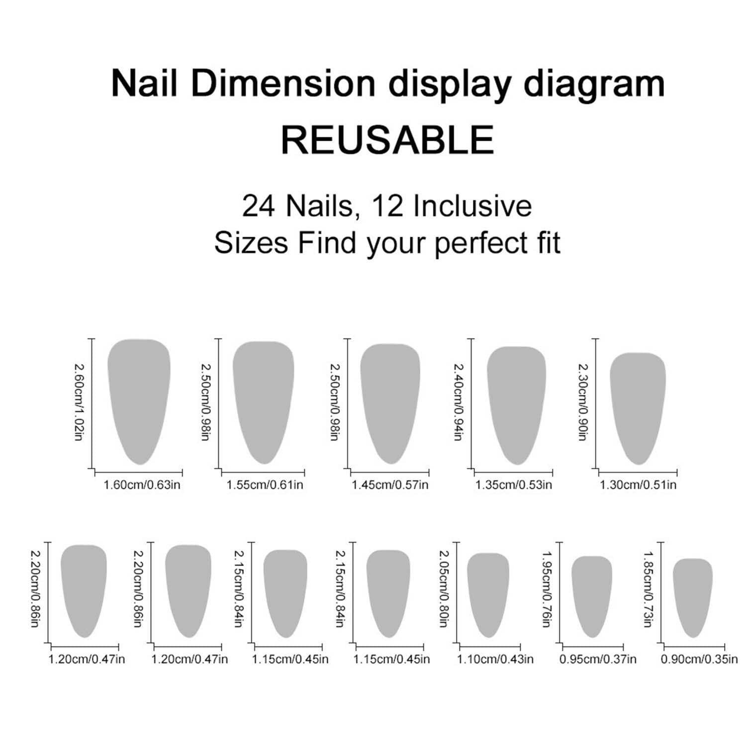KASOICRA size comparison on fingers showing fit options and customizable length benefit