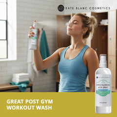 Kate Blanc Cosmetics clear droplet texture highlighting gentle hydrating feel