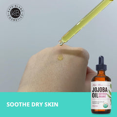 Kate Blanc jojoba beside DIY serum ingredients for blending