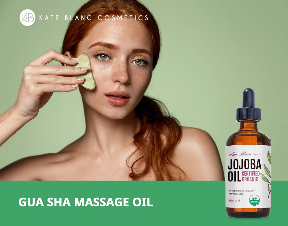Kate Blanc Cosmetics applying oil to hair ends to reduce frizz