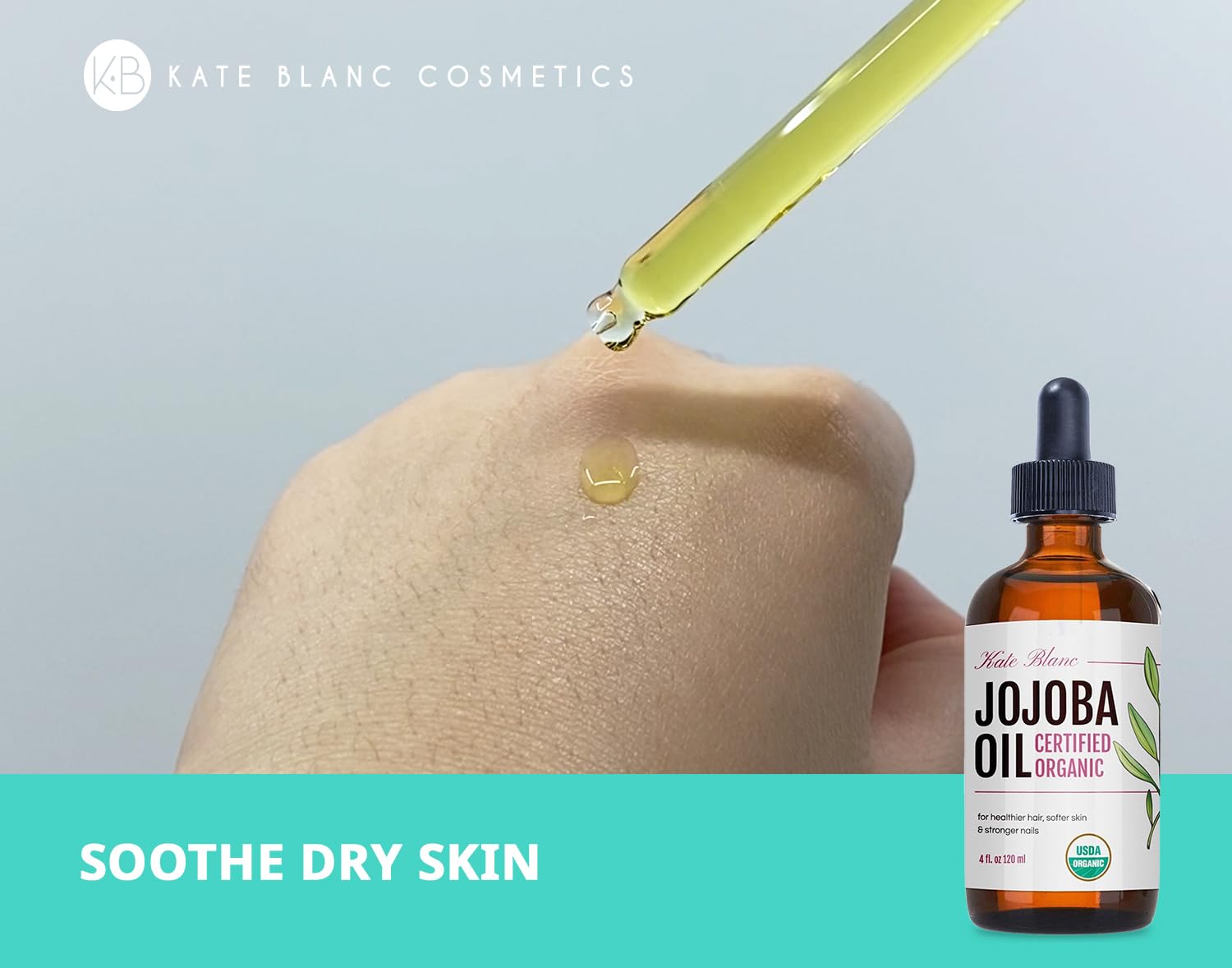 Kate Blanc Cosmetics massaging oil into cuticles for softer nails
