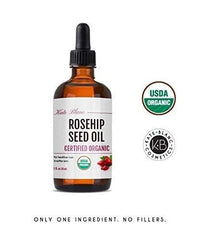 Kate Blanc Cosmetics bottle label and ingredients list, clear organic cold-pressed sourcing