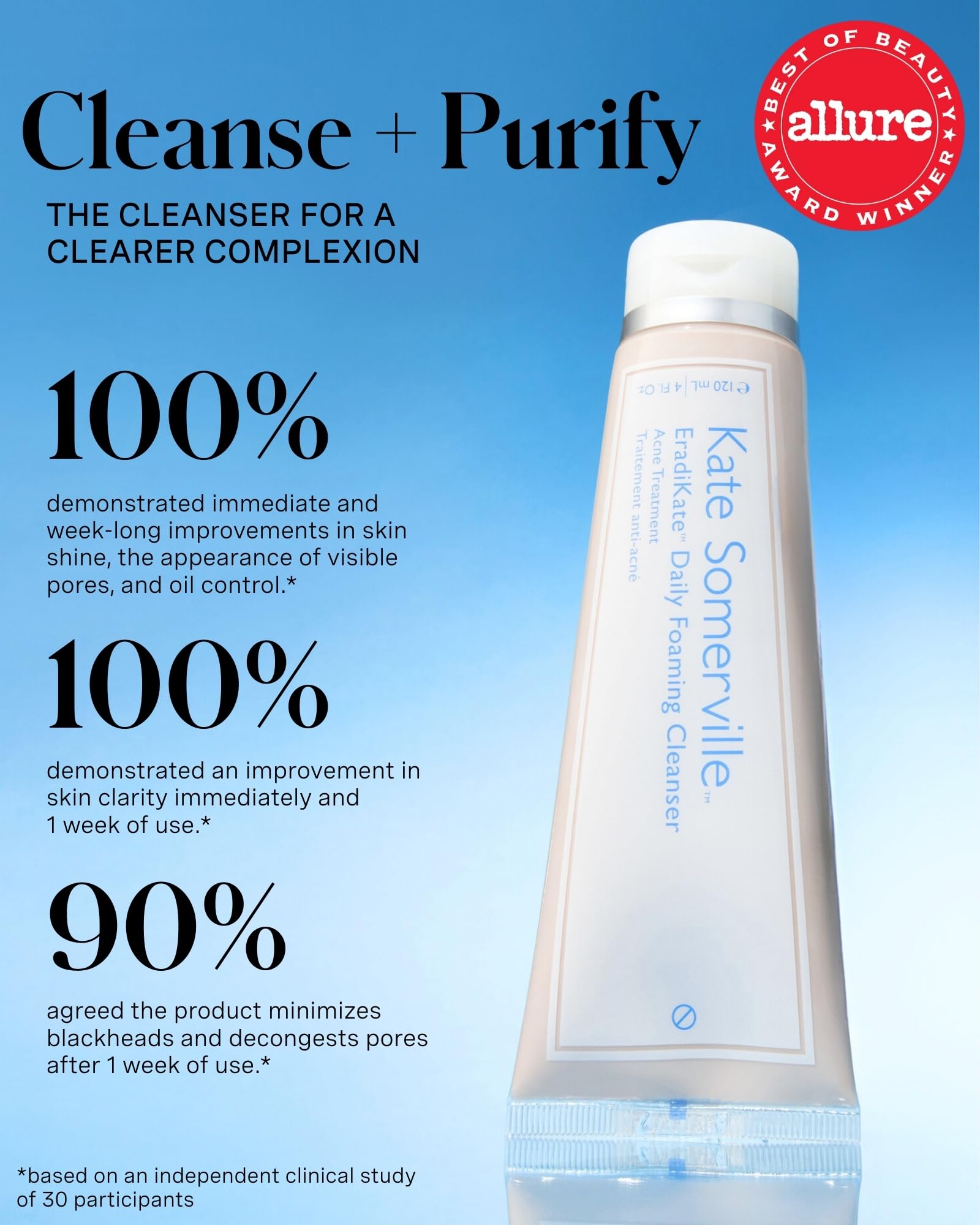 Kate Somerville foaming texture demonstrating gentle, airy cleanse