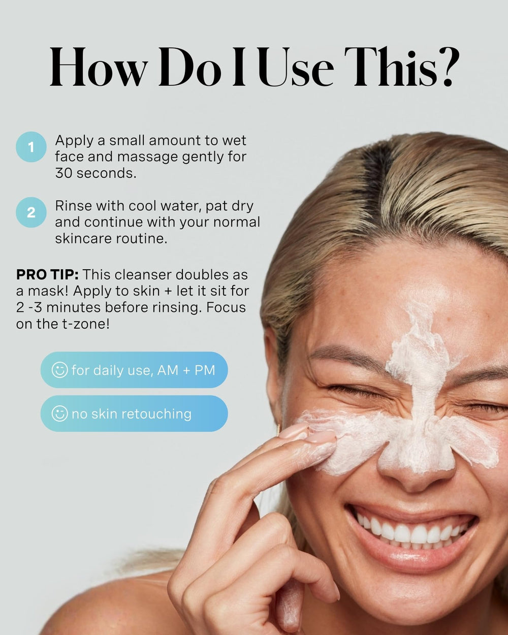 Kate Somerville cleanser in hand removing oil and impurities effectively